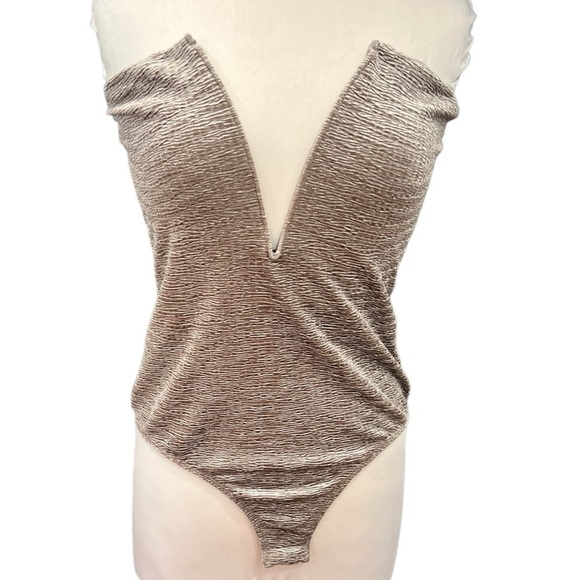 Urban Outfitters Tops - Urban Outfitter Out From Under Velvet Plunge Bodysuit - Large